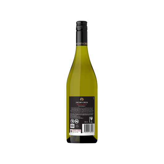 Wine bottle with label on a white background