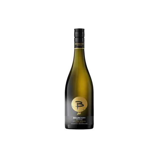 Wine bottle with a visible brand logo on a white background