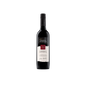 Wine bottle with a label on a white background