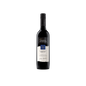 Wine bottle with a label on a white background