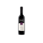 Wine bottle with a label on a white background