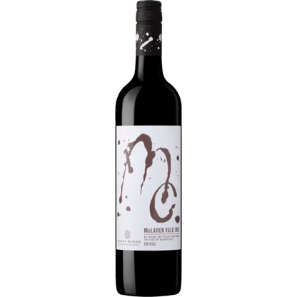 Wine bottle with a white label on a white background