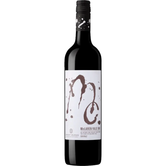 Wine bottle with a white label on a white background