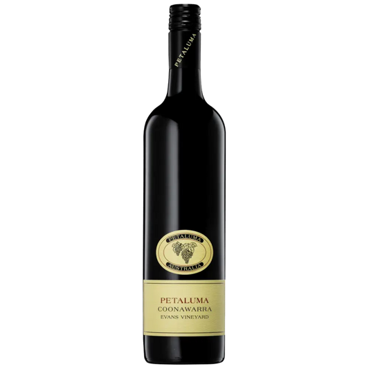 Wine bottle with 'Petaluma Coonawarra' label on a white background