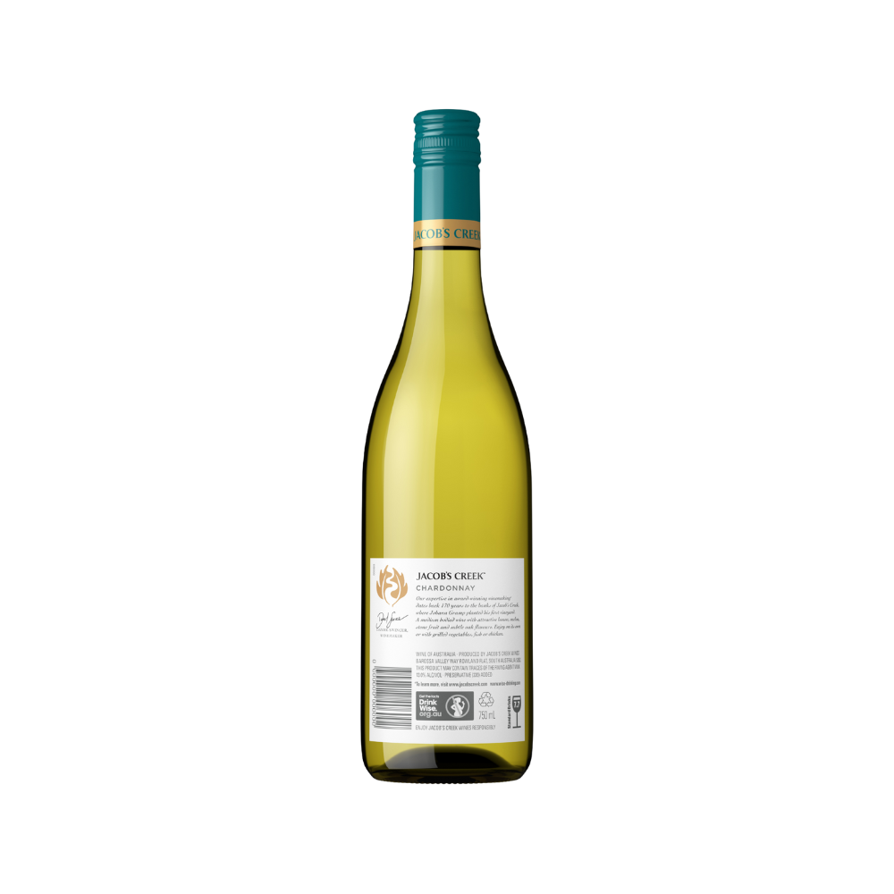 White wine bottle with blue cap on a white background