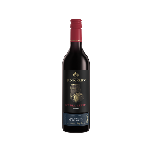 Jacob's Creek Double Barrel wine bottle on a white background