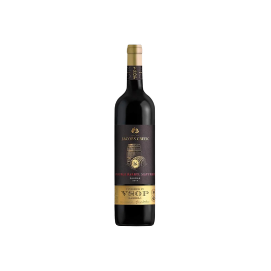 Wine bottle with 'Jacobs Creek' label on a white background